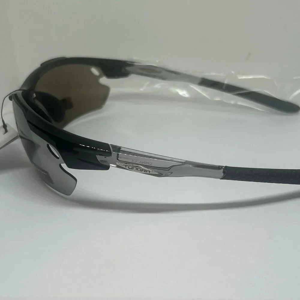 Sport Wrap Semi Rimless Sunglasses Mirrored UV400 Protection Lightweight